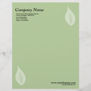 Papel Timbrado Folha Elegante - Verde