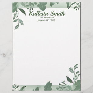 Papel Timbrado Folhas de Trailer Verde