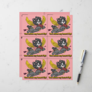 Papel Timbrado Folhas de Valentim de Cachorrinho para Sala de Aul