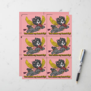 Papel Timbrado Folhas de Valentim de Cachorrinho para Sala de Aul