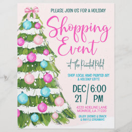 Papel Timbrado Folheto de evento de Compra de feriado 8,5 x 11