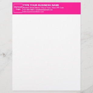 Papel Timbrado Fonte branca no título de letra rosa timbrado