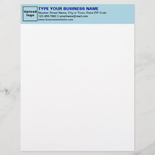 Papel Timbrado Fontes Azul Escuro e Preto no Cabeçalho Azul Clar