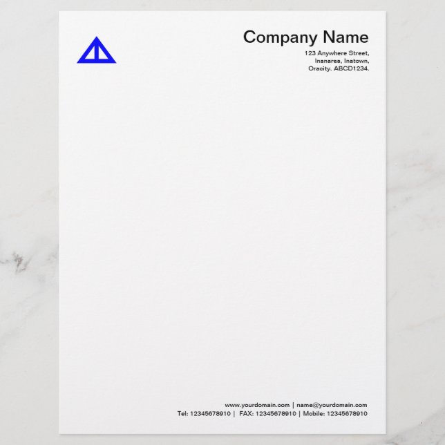Papel Timbrado Forma Triangular 02 - Azul (Frente)