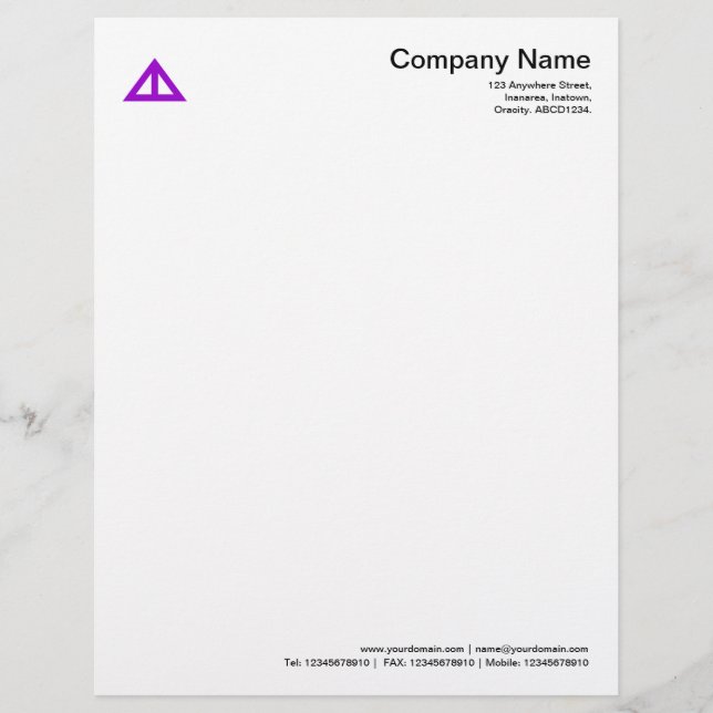 Papel Timbrado Forma Triangular 02 - Roxo (Frente)