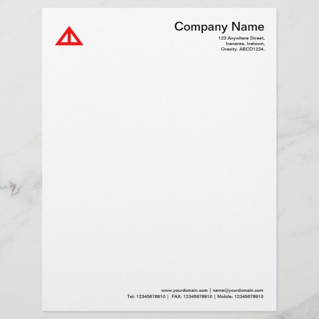 Papel Timbrado Forma Triangular 02 - Vermelho (Frente)