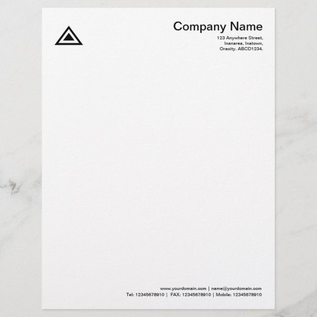 Papel Timbrado Forma Triangular - Preto (Frente)