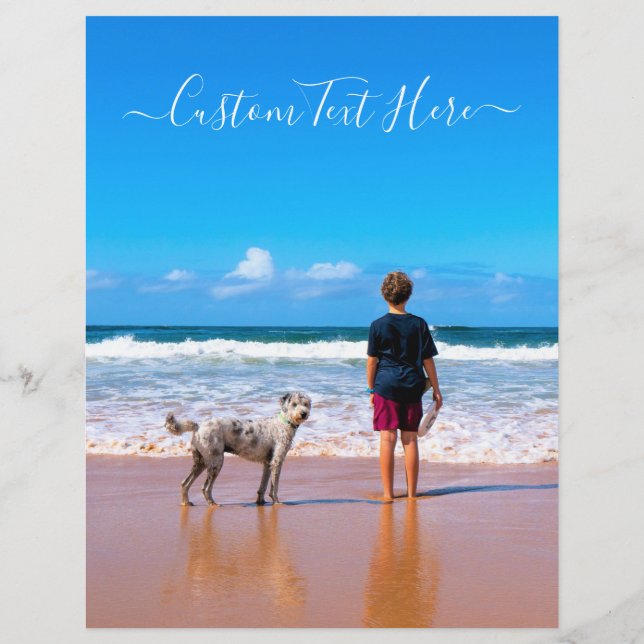 Papel Timbrado Fotografia e texto personalizados - seu próprio De (Verso)