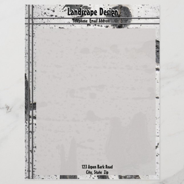 Papel Timbrado Fotografia Latido de Árvore de Soma Branca com Tex (Frente)