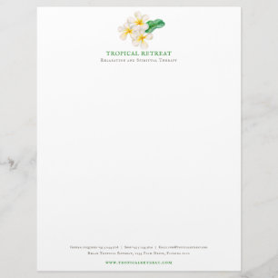 Papel Timbrado Frangipani Plumeria Saúde e Bem-Estar