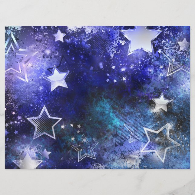 Papel Timbrado Fundo de Espaço com Estrelas (Frente)