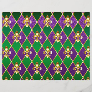 Papel Timbrado Fundo de Joias Carnaval de Mardi Gras