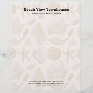 Papel Timbrado Fundo do padrão de vida no mar