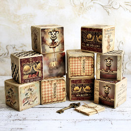 Papel Timbrado Fussy Cut Elements - Melancholoc Harlequin