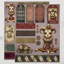 Papel Timbrado Fussy Cut Elements - Melancholoc Harlequin