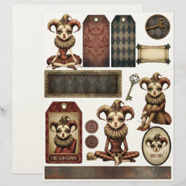 Papel Timbrado Fussy Cut Elements - Melancholy Harlequin