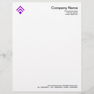 Papel Timbrado Geométrico 02 - Roxo