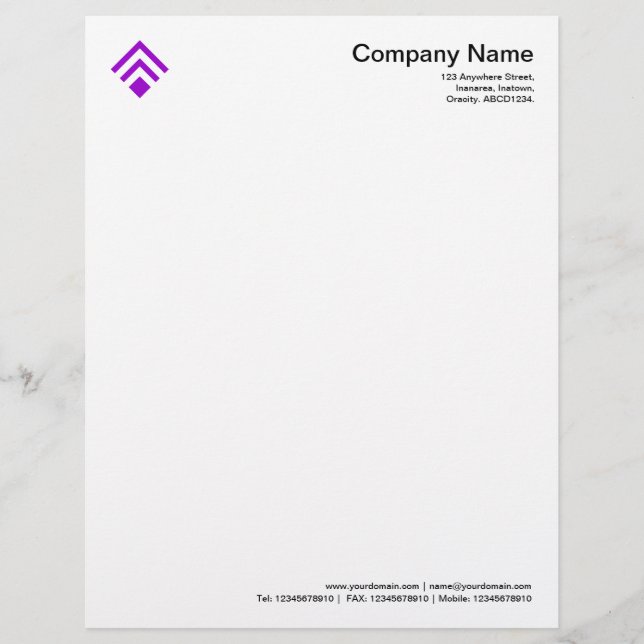 Papel Timbrado Geométrico 02 - Roxo (Frente)
