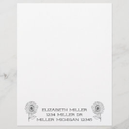 Papel Timbrado Girassóis