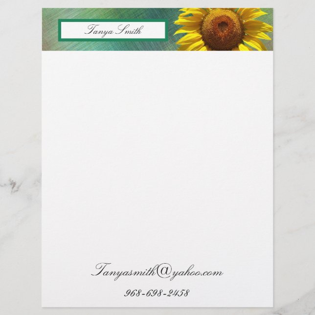 Papel Timbrado Girassol (Frente)