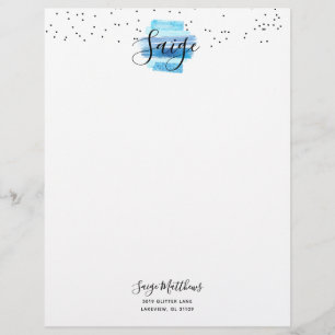Papel Timbrado Glitter
