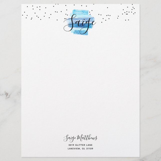 Papel Timbrado Glitter (Frente)