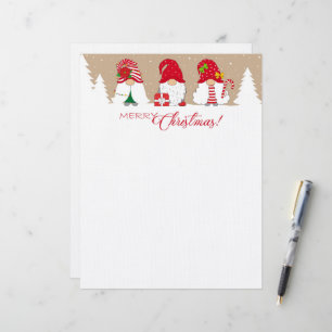 Papel Timbrado Gnomos de Natal