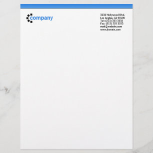 Papel Timbrado Gradiente Azul Superior