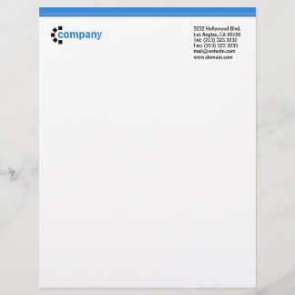 Papel Timbrado Gradiente Azul Superior