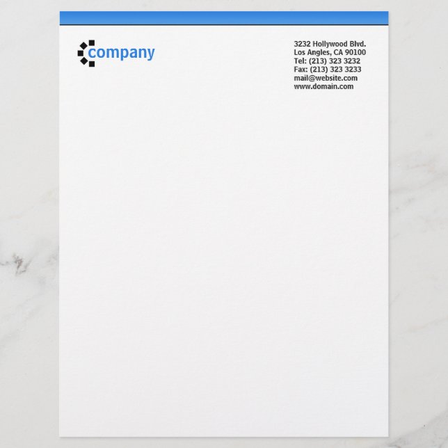 Papel Timbrado Gradiente Azul Superior (Frente)