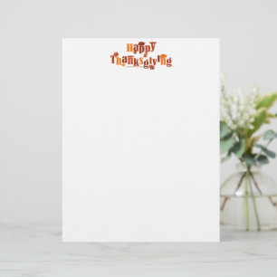 Papel Timbrado Gráficos festivos e brilhantes de Ação de Graças d