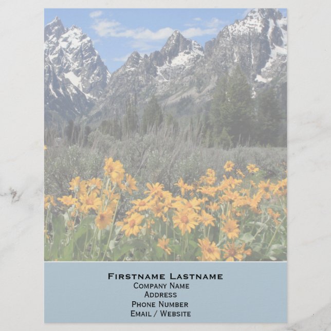 Papel Timbrado Grand Teton Springtime Souvenir Foto (Frente)
