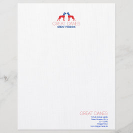 Papel Timbrado Grandes dinamarqueses - Amigos Excelentes