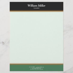 Papel Timbrado Greve Negra Minimalista Moderna