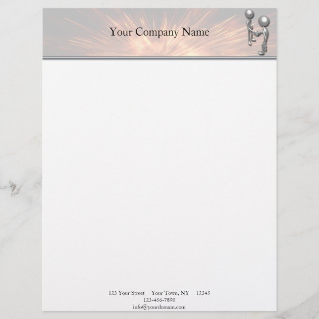 Papel Timbrado Handshake de Crystal Starburst (Frente)