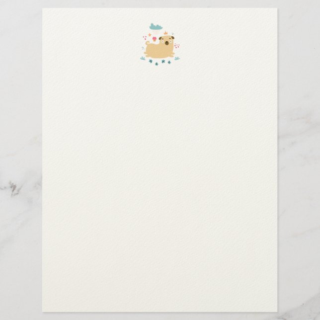 Papel Timbrado Happy Puggy Letterhead (Frente)