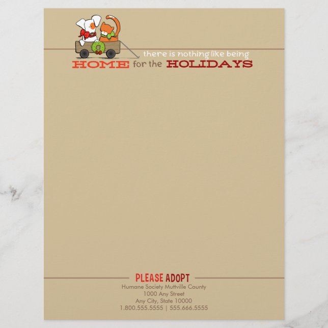 Papel Timbrado Holidays Domésticos Patch Rusty - Letra Natal Brow (Frente)