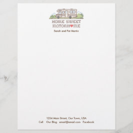 Papel Timbrado Home Sweet Motor Home Letterhead
