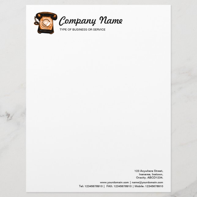 Papel Timbrado Hotline - Laranja (Frente)