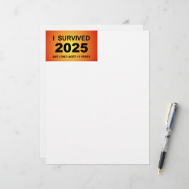 Papel Timbrado I Survived 2025 