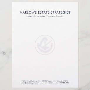 Papel Timbrado Iconic Legal Business Letterhead