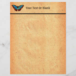 Papel Timbrado Ilustração da Borboleta Vintage