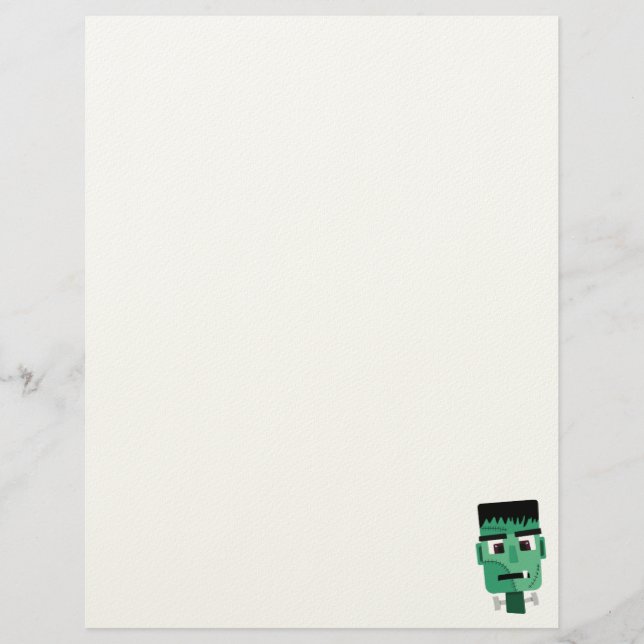 Papel Timbrado Ilustração do Monstro de Frankenstein (Frente)