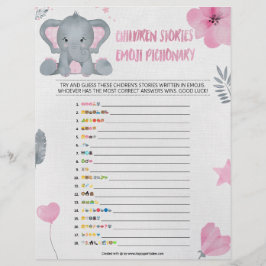 Papel Timbrado Imagem Emoji (Elefante Bebê)