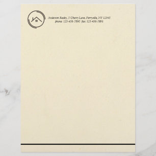 Papel Timbrado Imobiliário Minimalista Branco