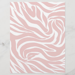 Papel Timbrado Impressão em branco de zebra rosa-rosa-esbranqui