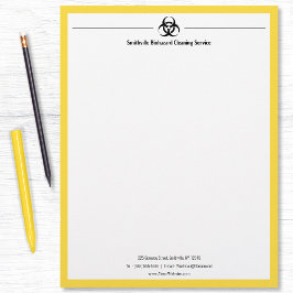 Papel Timbrado Indústria de risco biológico - Preto com borda ama