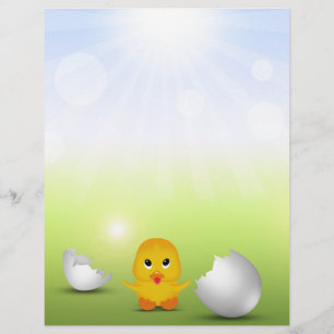 Papel Timbrado Infantil - Franguinho Fofo
