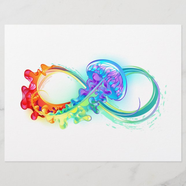 Papel Timbrado Infinity with Rainbow Jellyfish (Frente)