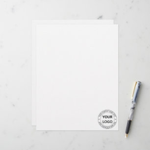 Papel Timbrado Informações de texto do logotipo comercial persona
